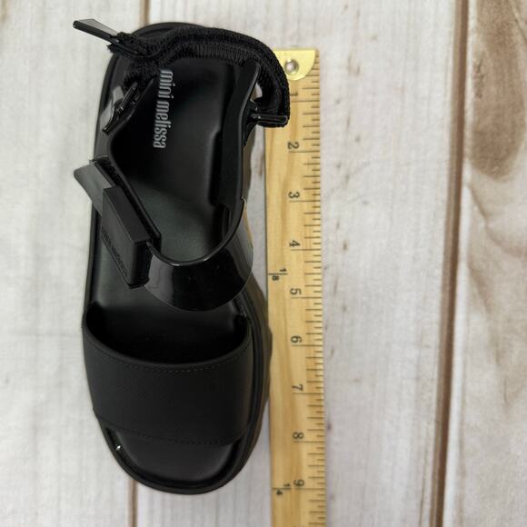 Mini Melissa Black Kick Off Platform Sandals 2Y - Picture 8 of 8